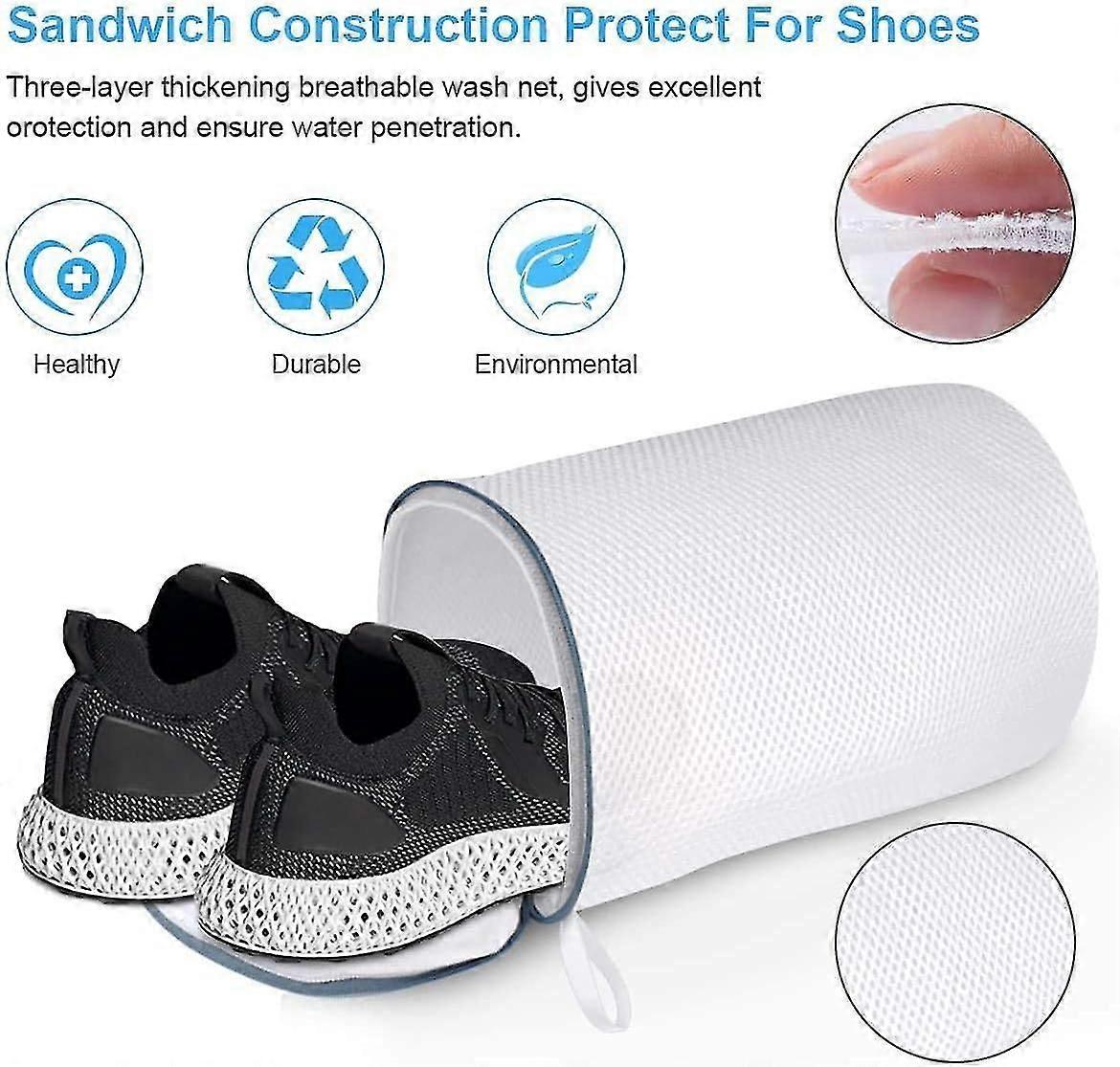 Laundry Bag compatible Shoes,polyester Mesh Shoes Bags,set Of 2(xl+ L)