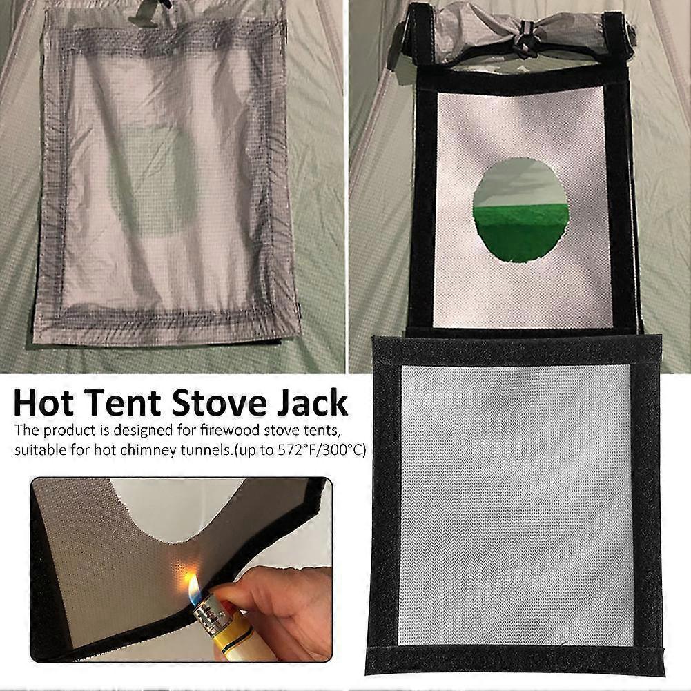 Tent Stove Curtain Outdoor Camping Wood Stove Tent Stove Fabric Fireproof Anti-hot Chimney Flue Resistant Vent Accessories