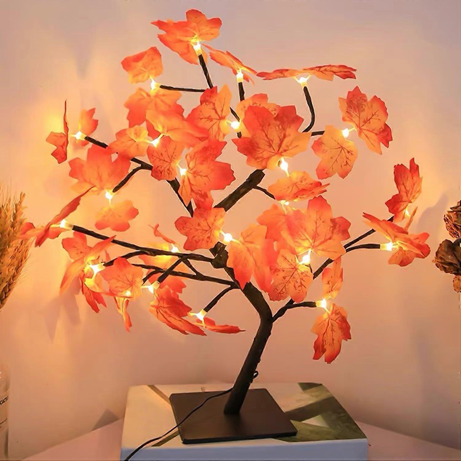 Maple Leaf Light: Fall Decoration Light with 24 LEDs, USB Maple Leaf Light, Maple Leaf Light