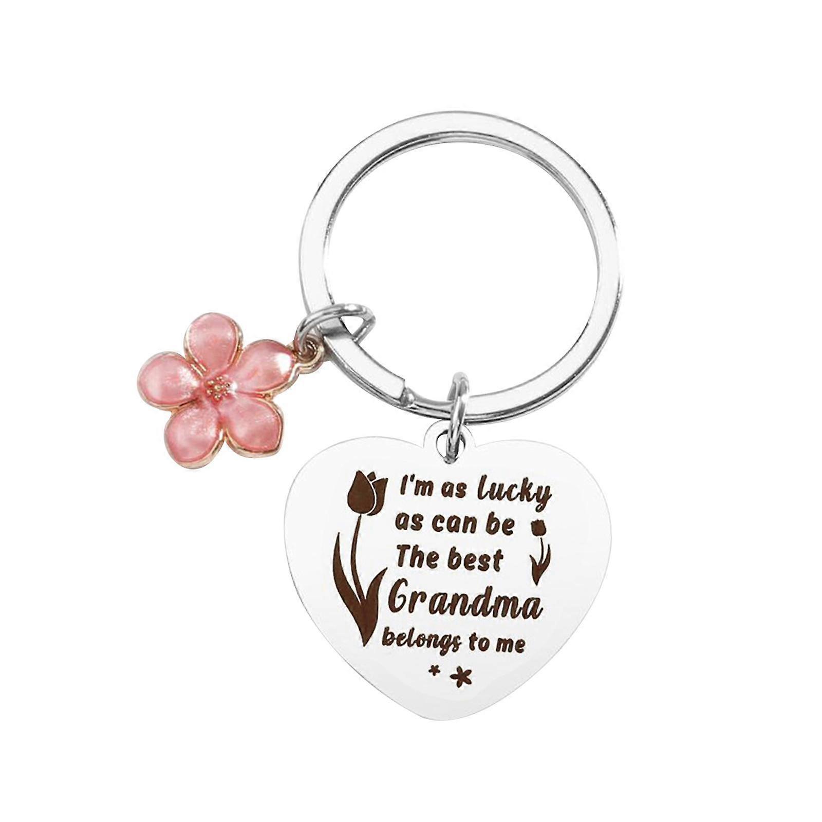 Grandma Gifts Key Chain Keyring Gift Bag Keychain Grandma Gifts for Birthday