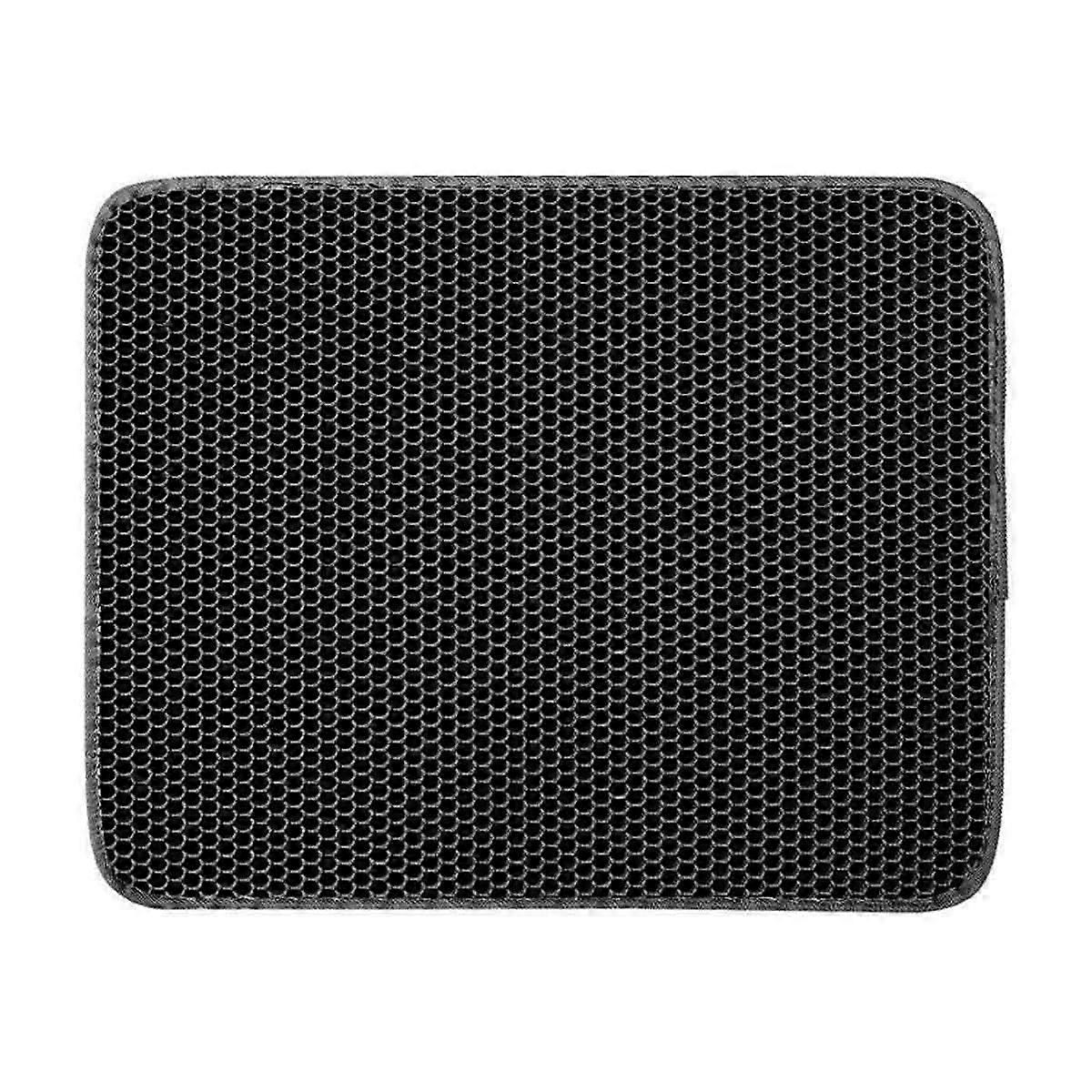 Pet Litter Trap Mat with High-grade Material, Layer Design for Efficient Litter Trapping, Waterproof Cat Mat with Raised Edges Protecting Floors from