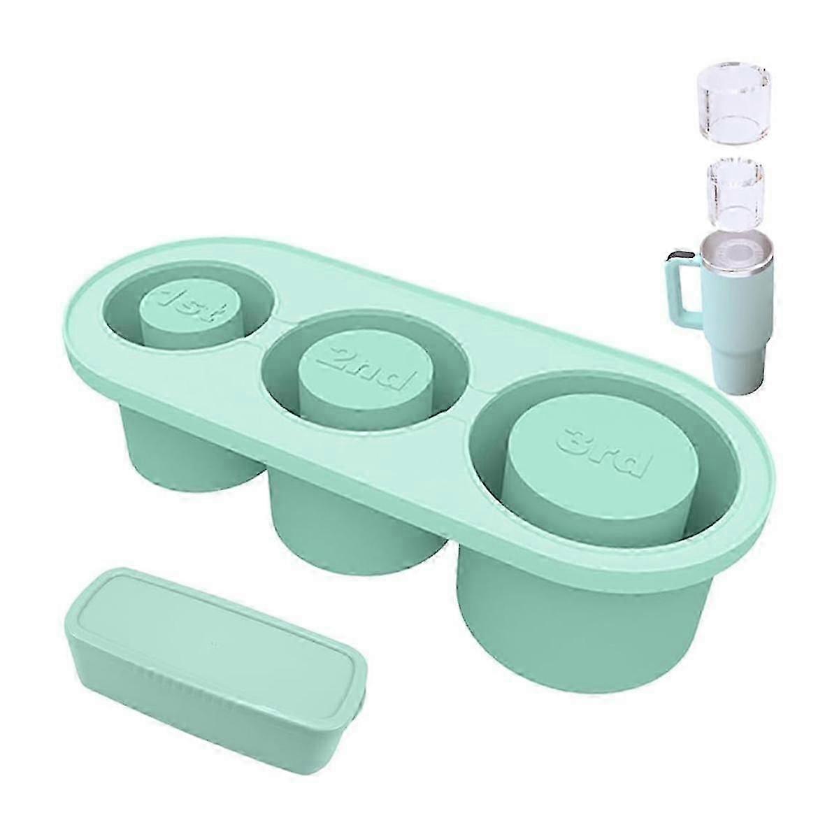 Silikonisformer for 20-40 oz isbrett for vannflasker Sylinderformede isbrett for fryser Gr