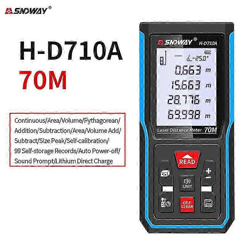 Laser Rangefinder Rechargeable High Precision 50M Laser Distance Meter Tape Measure Electronic Level Range Finder Tester