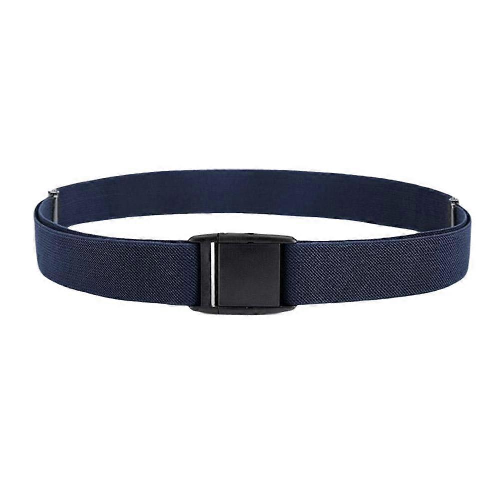 Canvas Stretch Belt Adjustable Waistband Unisex Elastic Design Lazy Buckle Comfort Fit Versatile Color For Men And Women