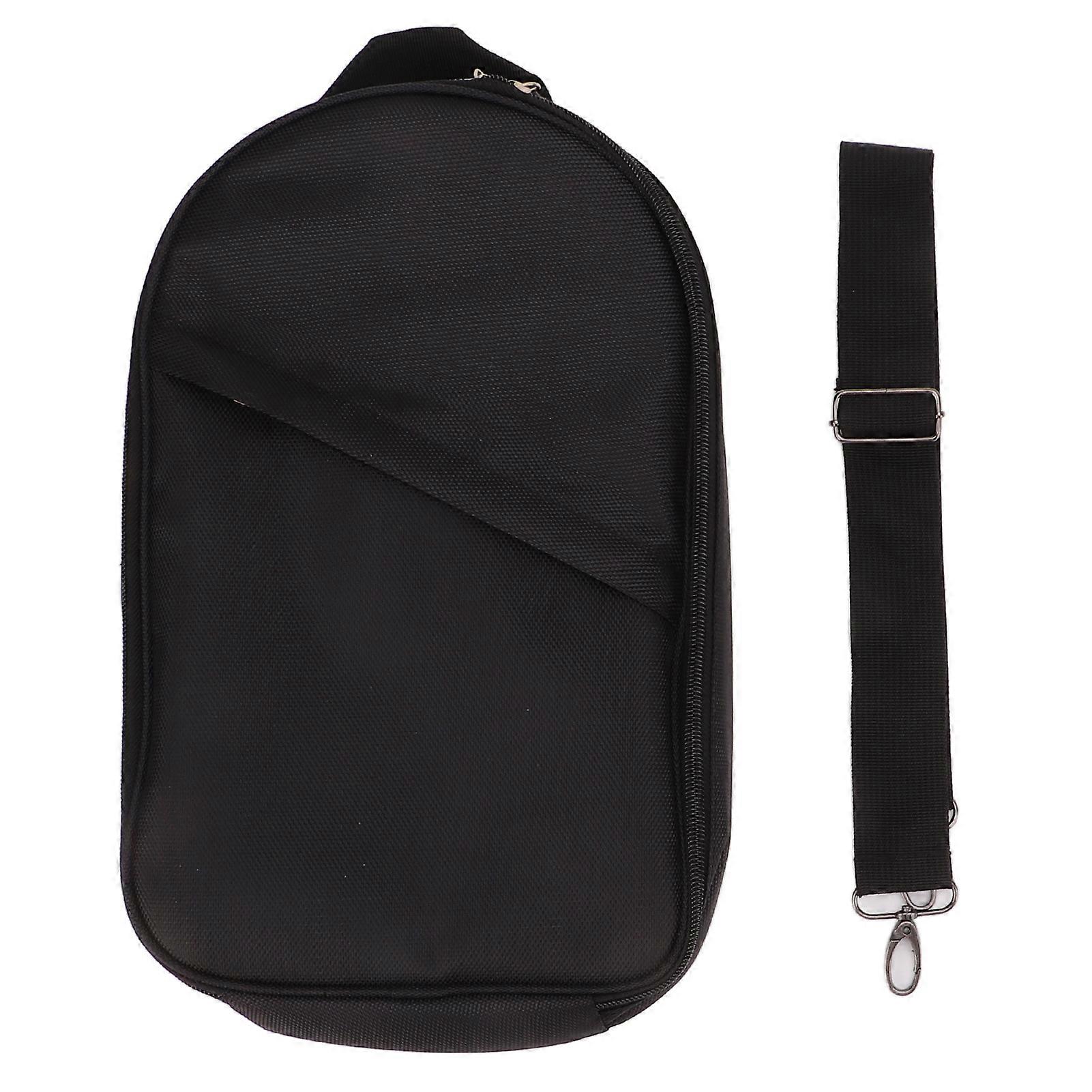 حقيبة أواني التخييم تصميم مضغوط بوليستر دائم محمول على نطاق واسع منظم أواني التخييم للتخييم للشواء الأسود