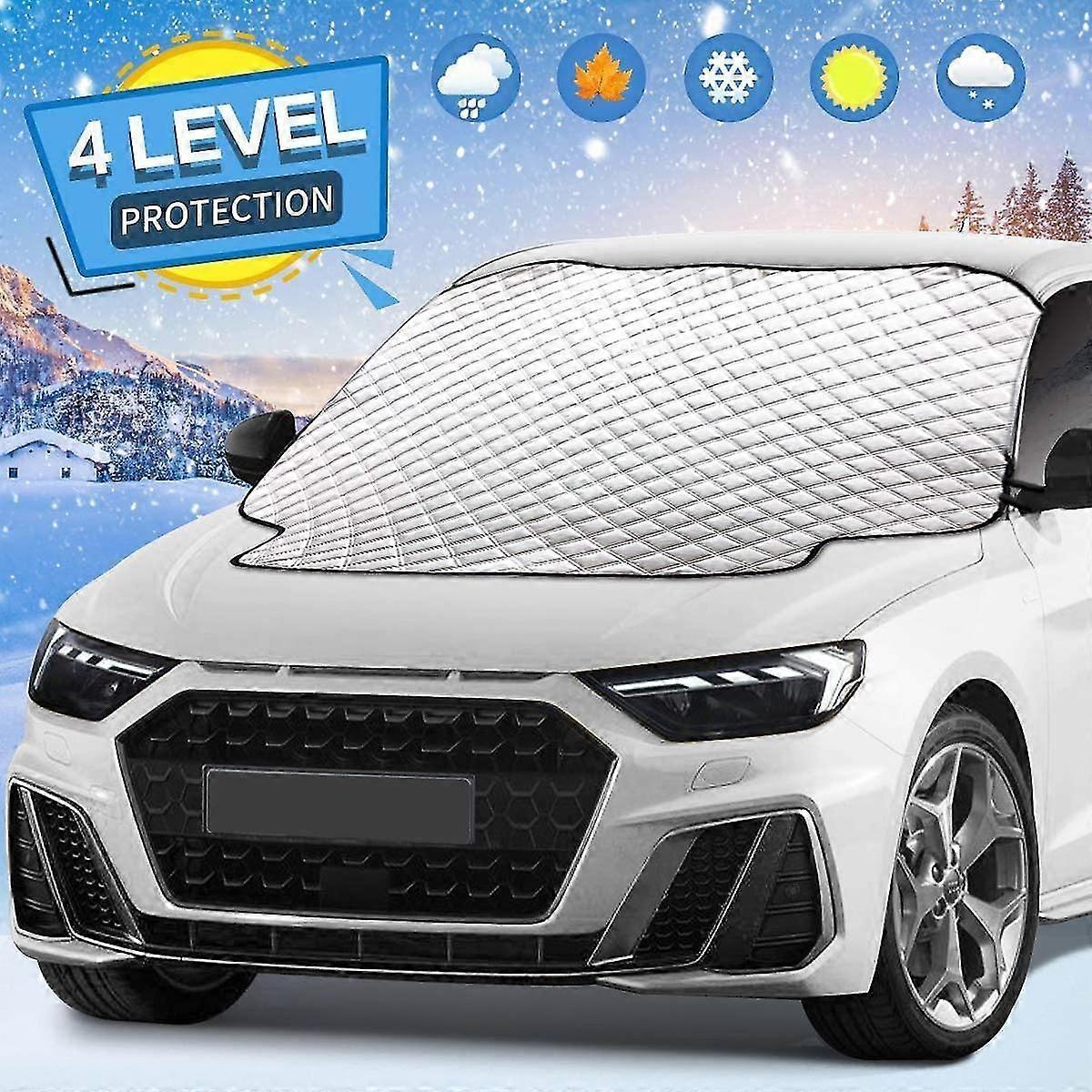 Front Window Cover, Foldable Windshield Cover Car Window Cover Magnet Attachment