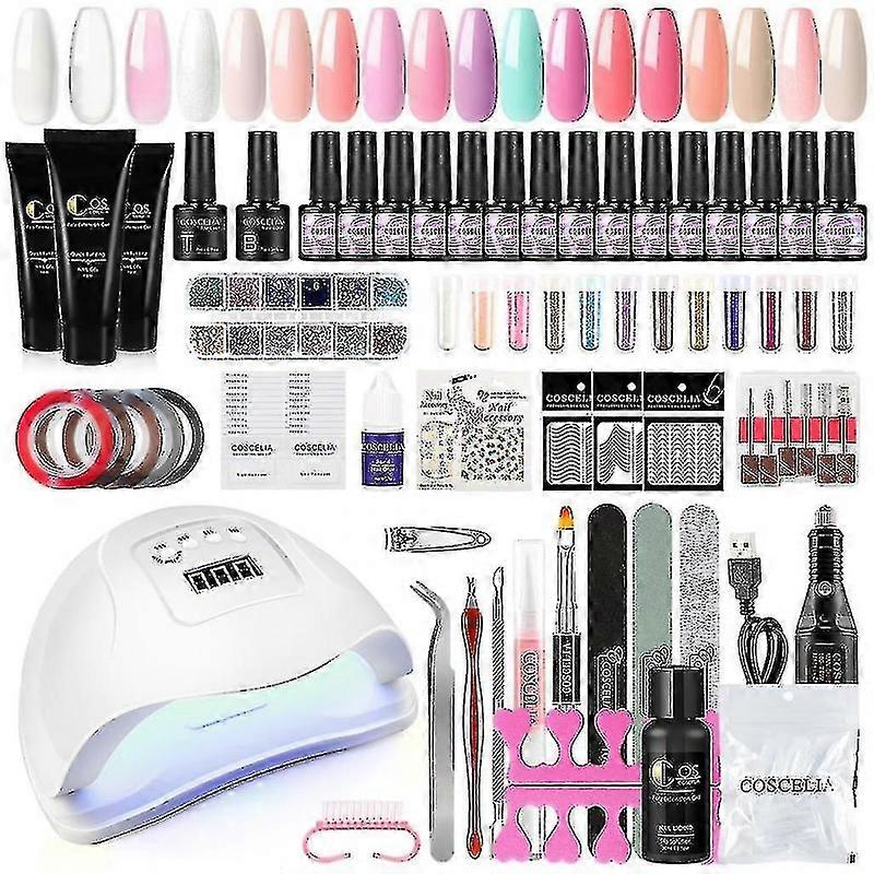 Uv Nagellack + Gel Starter Set mit 80W UV-LED Lampe-- (huali)_Special Geschenk