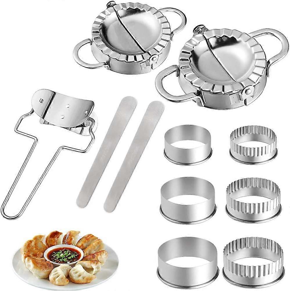 Ravioli Maker, Dumpling Wrapper Dumpling Moule, Acier Inoxydable Boulette Maker, Ravioli Machine, Boulette Maker, Machine à Boulettes, 11 Pièces.