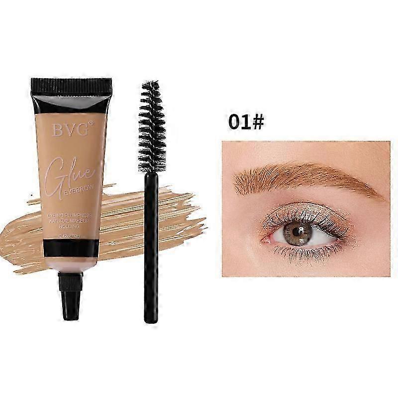 Waterproof Eyebrow Gel, Sweat-Proof Long Lasting Strong Hold Tinted Brow Gel,Cruelty-Free, Brow Glue Mascara for Eyebrows with Eyebrow Brush, Sculptin