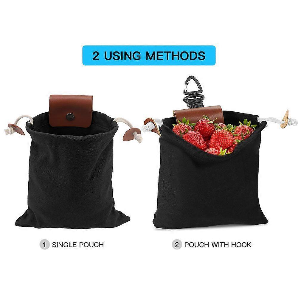 Collapsible Fruit Picking Pouch & Foraging Bag with Belt