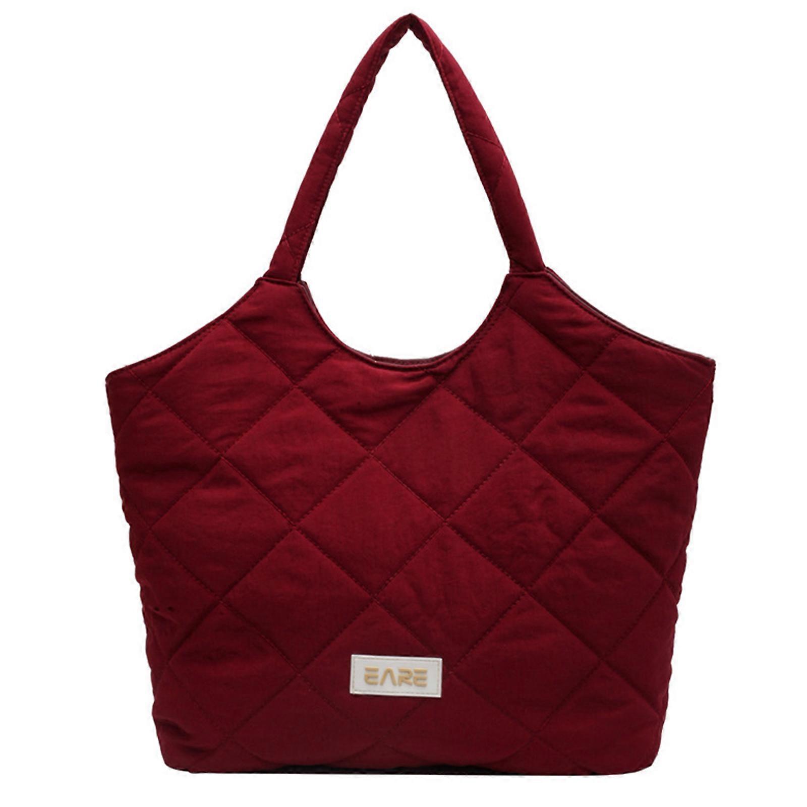 Versatile and Durable Women's Tote Shoulder Bag with Large Capacity Handbag Suitable for Daily Use Burgundy
