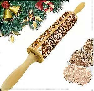 Embossed Floral Rolling Pin Ergonomic