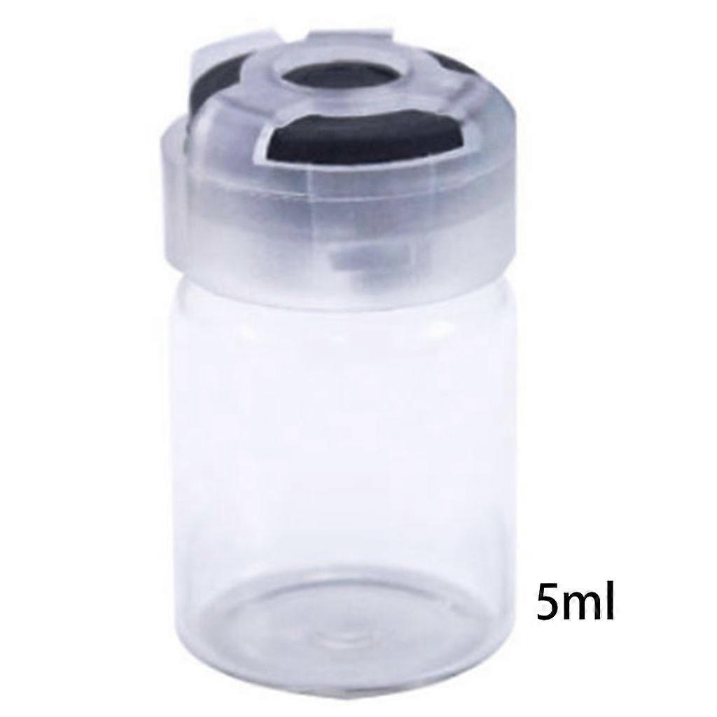 Flacon vide de 5 ml avec couvercle couleur bonbon, flacon de sérum stérile scellé en verre transparent avec bouchon noir