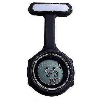 Orologio da infermiera elettronico multifunzionale Orologio da infermiera in silicone Orologio cronografo con allarme luminoso Orologio digitale nero