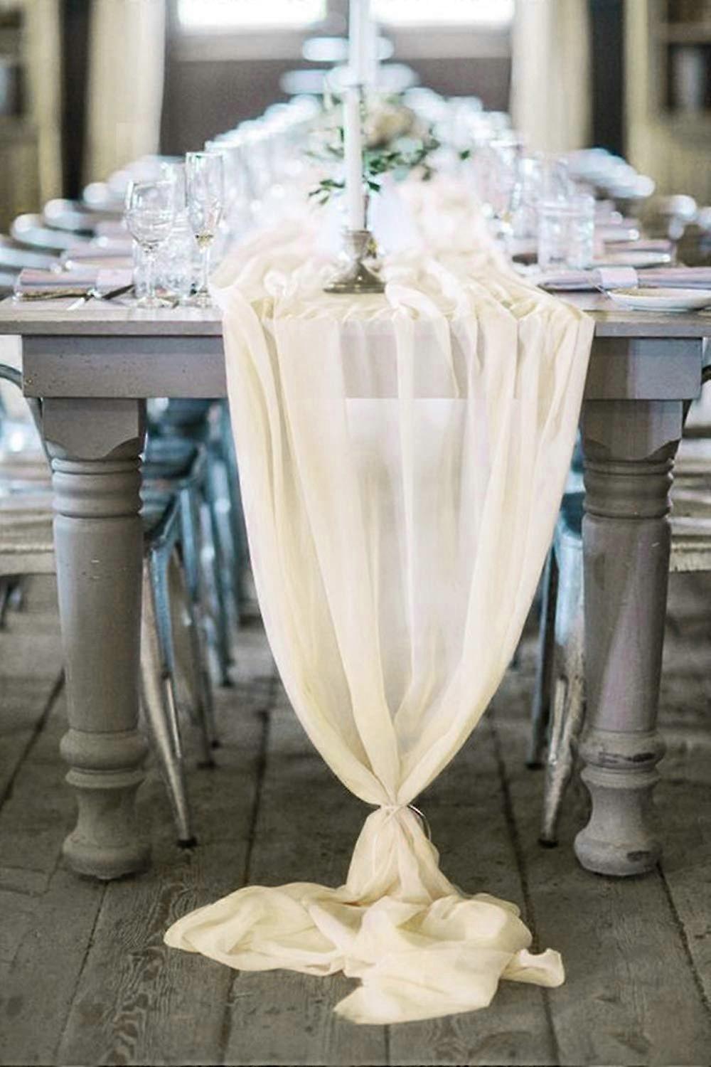 Extra Long Table Runner for Wedding 18" Wide x 180" Long
