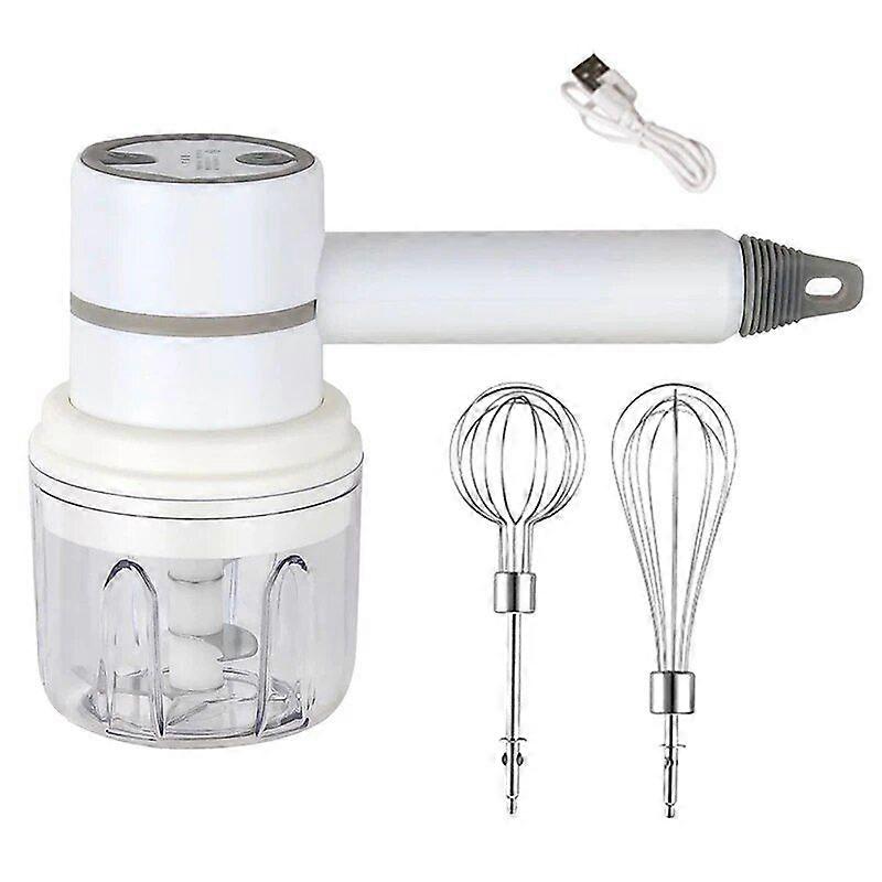 Wireless Food Mixer 3 Speed Handheld Electric Egg Beater Garlic Baking Mixer Multifunctional Food Processor