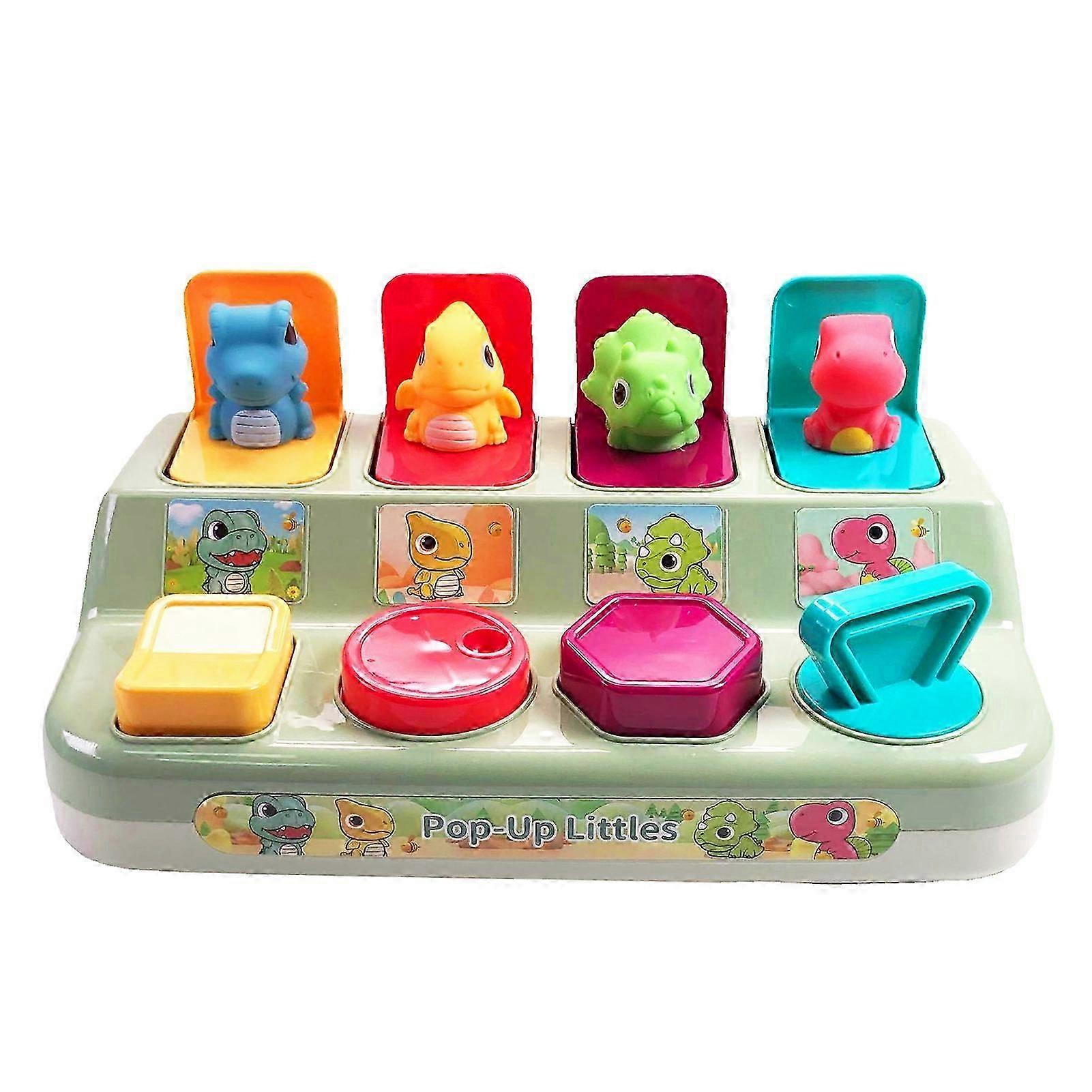 かわいい恐竜ポップアップ赤ちゃんのおもちゃインタラクティブスイッチボックスボタンボックス赤ちゃんの教育玩具子供のための教育ギフト