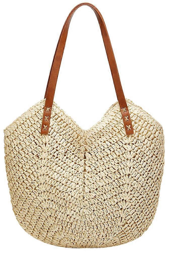Summer Daily straw tote bag for summer beach for summer beach with large capacity.