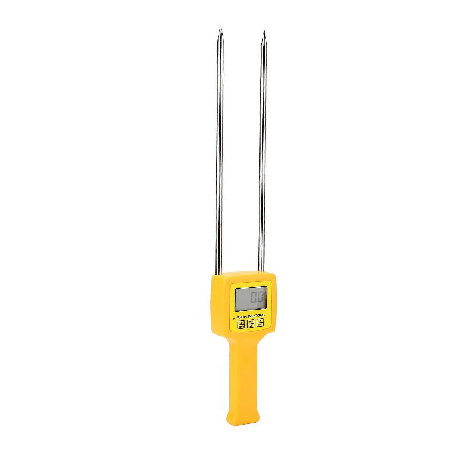 Humidity Tester Quick Response Backlit LCD Display Portable Bale Water Content Meter With Probe