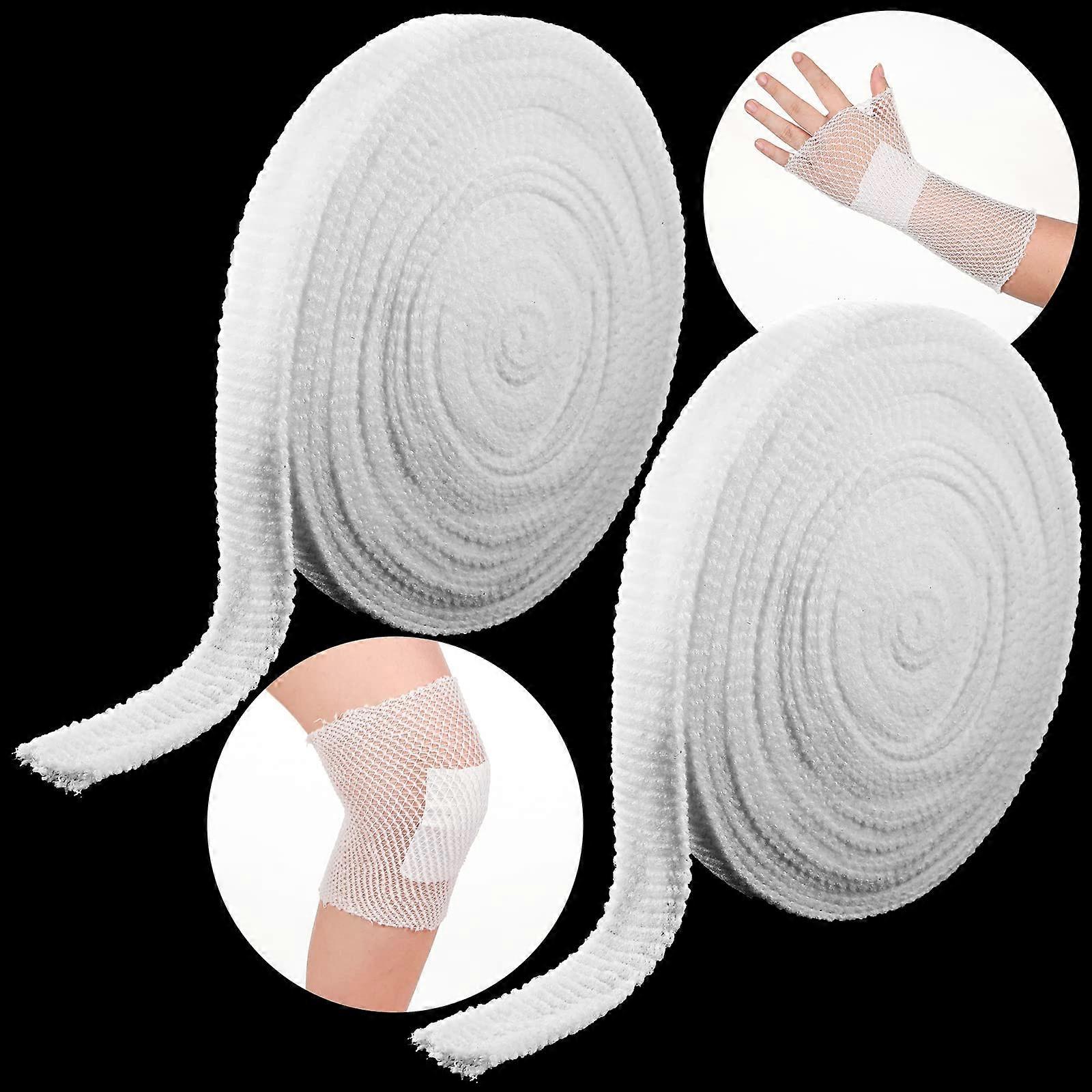 2 Roll Tubular Banda Elastic Net Wound Dressing Stretch Dressing Holder (Size 4/1.57 inch X 16.4 Yard)