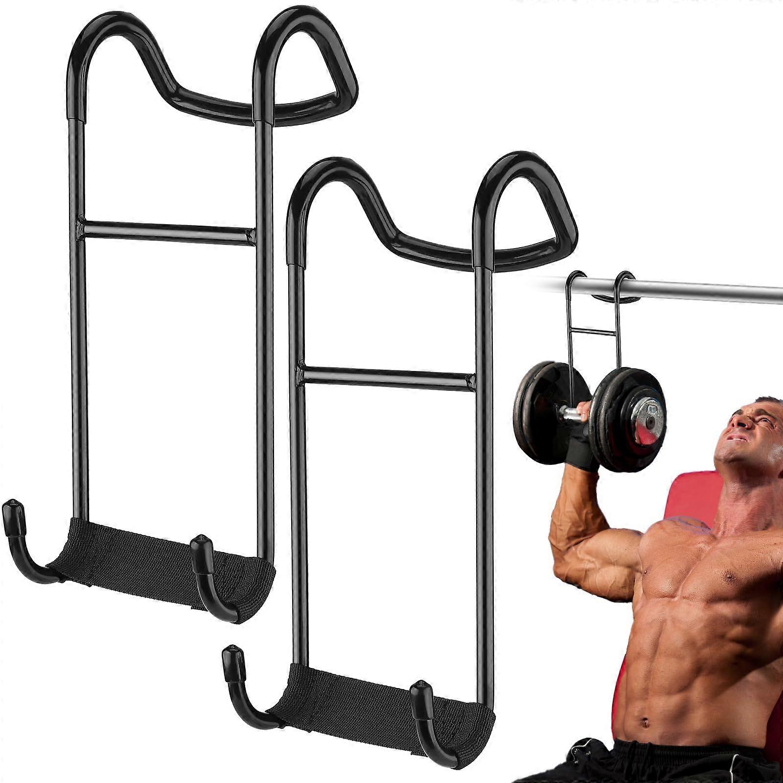 Dumbbell Spotter Hooks Hangers, Heavy Power Dumbbells Rack Attachments for Bench Press Hold 225LB