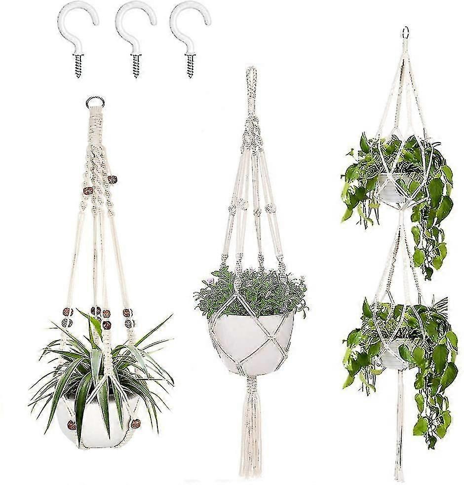 Macrame Plant Hangers With Hooks