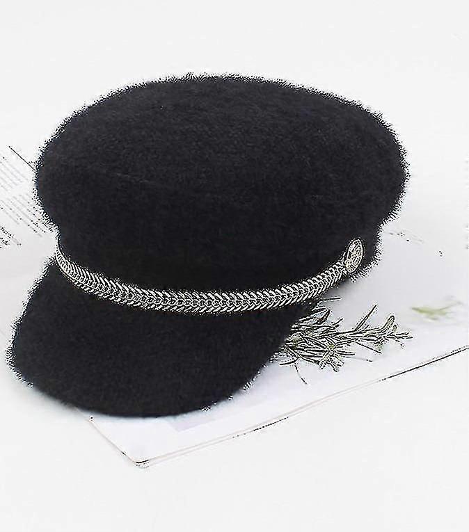 Winter Mink Hair Metal Chain Hat-cap