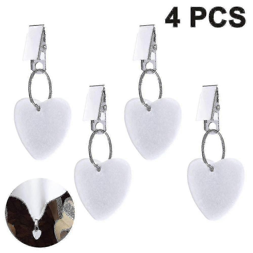 4 Packs Tablecloth Weights Hangers Heart Shape Stone Table Cloth Clips CY A