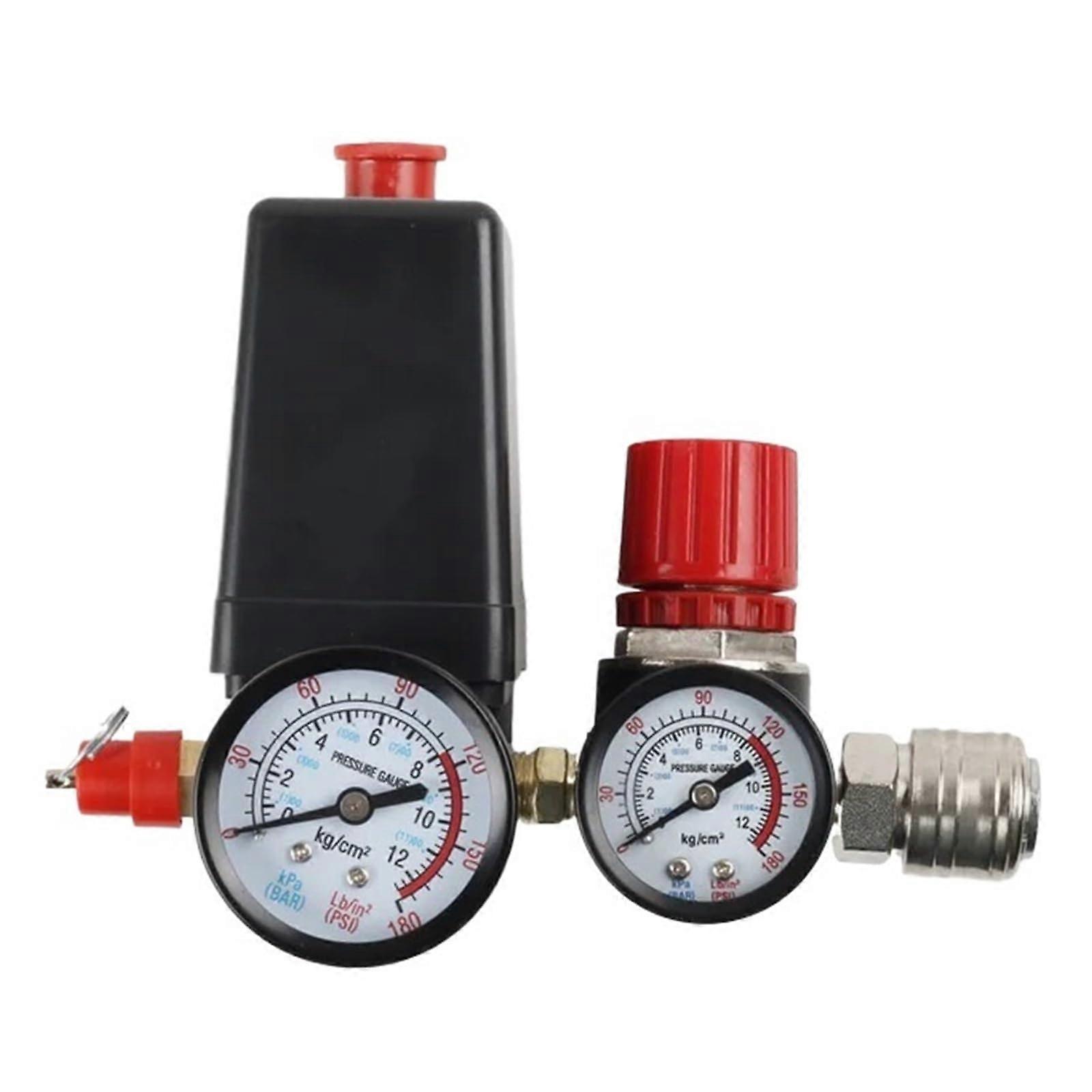 Compressor Pressure Switch 220V Air Compressor Pressure Switch Regulator Valve with Instrument Connector Pneumatic Components Quick Response