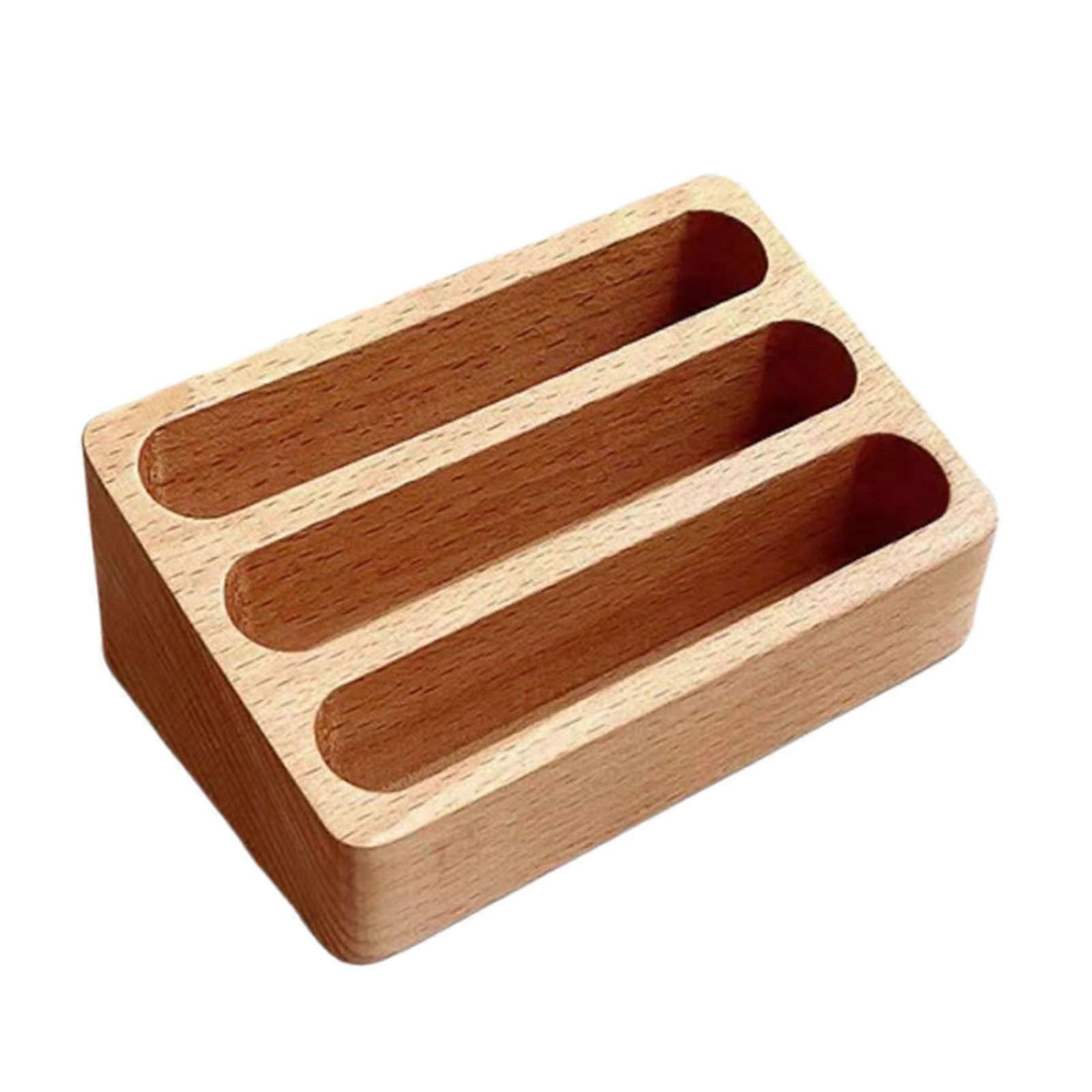 Wood Business Card Holder Display Business Card Display Rack Business Card Stand Business Card Organizer for Office Desk