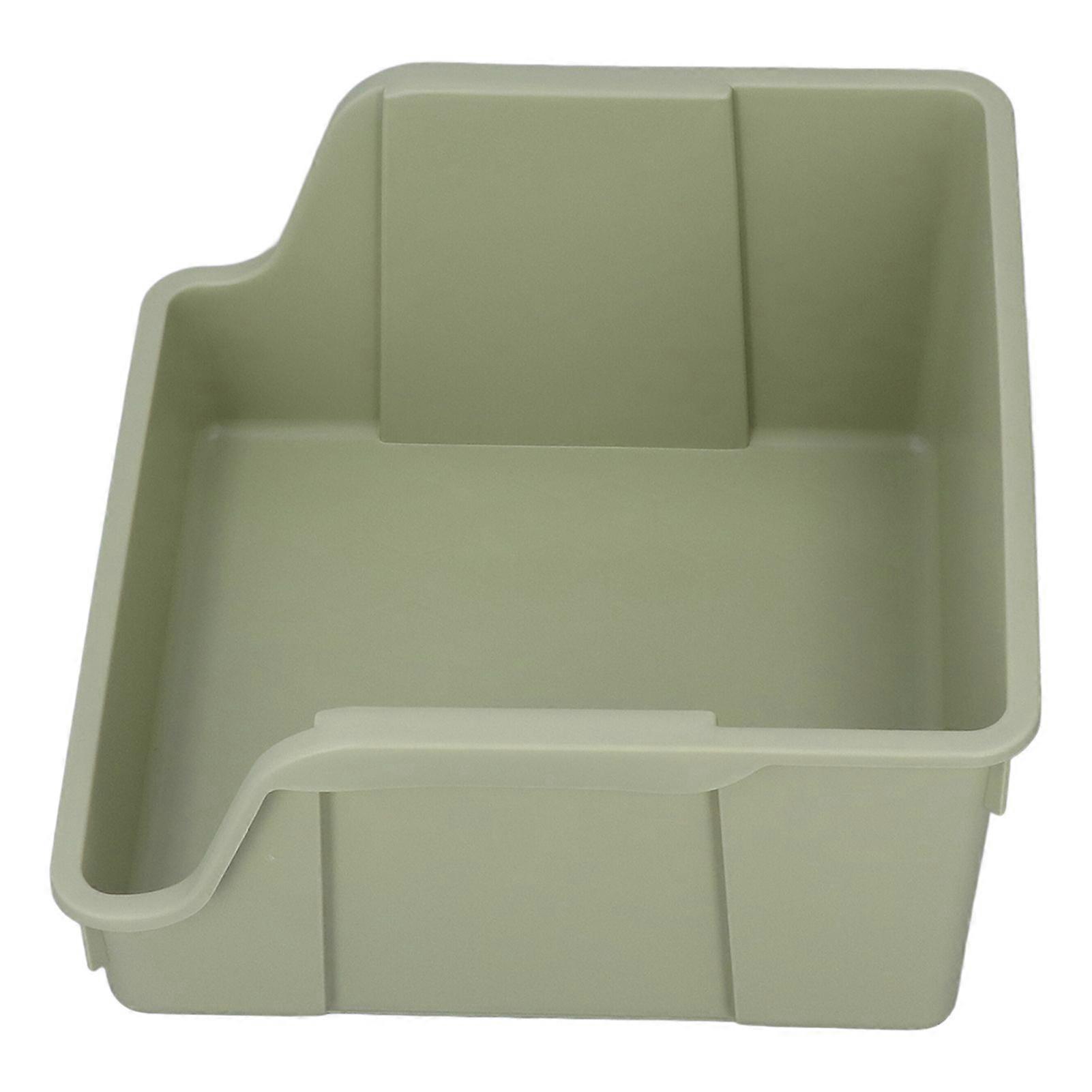 Desktop Book Storage Rack PP Handle Design U Shaped Large Opening Large Capacity Desktop Book Storage Shelf Green