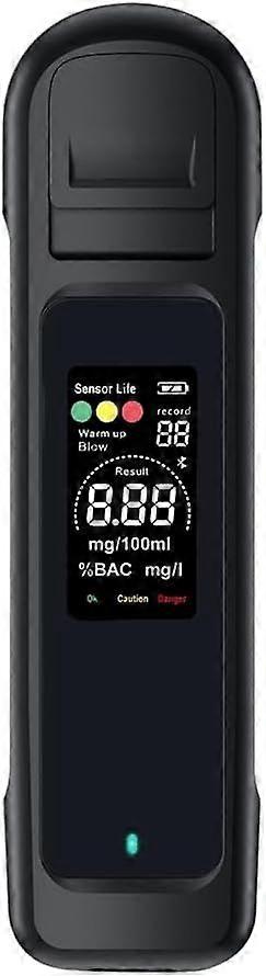 Breathalyser Non-Contact with LED Display Screen Memory Function 50 Groups Data Storage Black