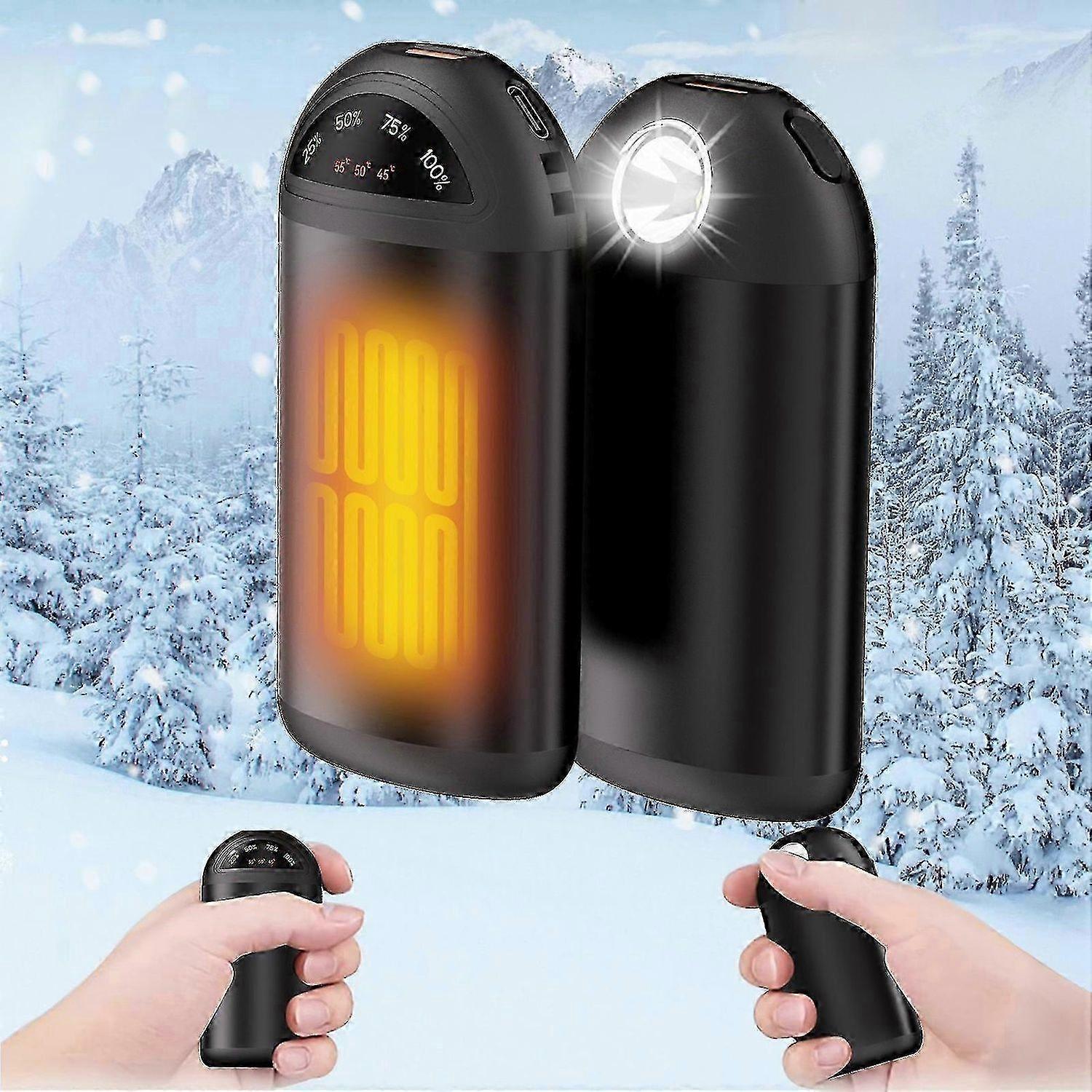 3 In 1 Hand Warmer, Three-Level Temperature And Power Display, Winter Hand Warmer, Mobile Power Bank With Flashlight Function