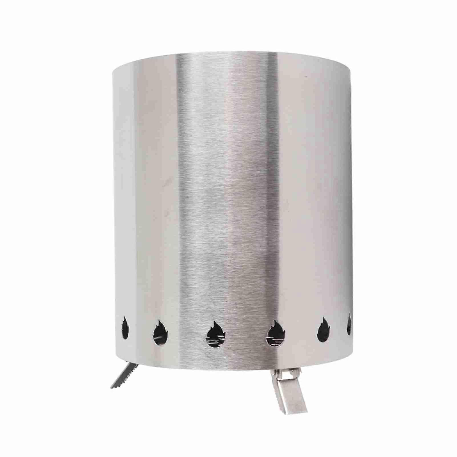 Mini fornello da campeggio portatile per esterni in acciaio inossidabile Design compatto resistente al calore ideale per falò da cortile 12 pezzi