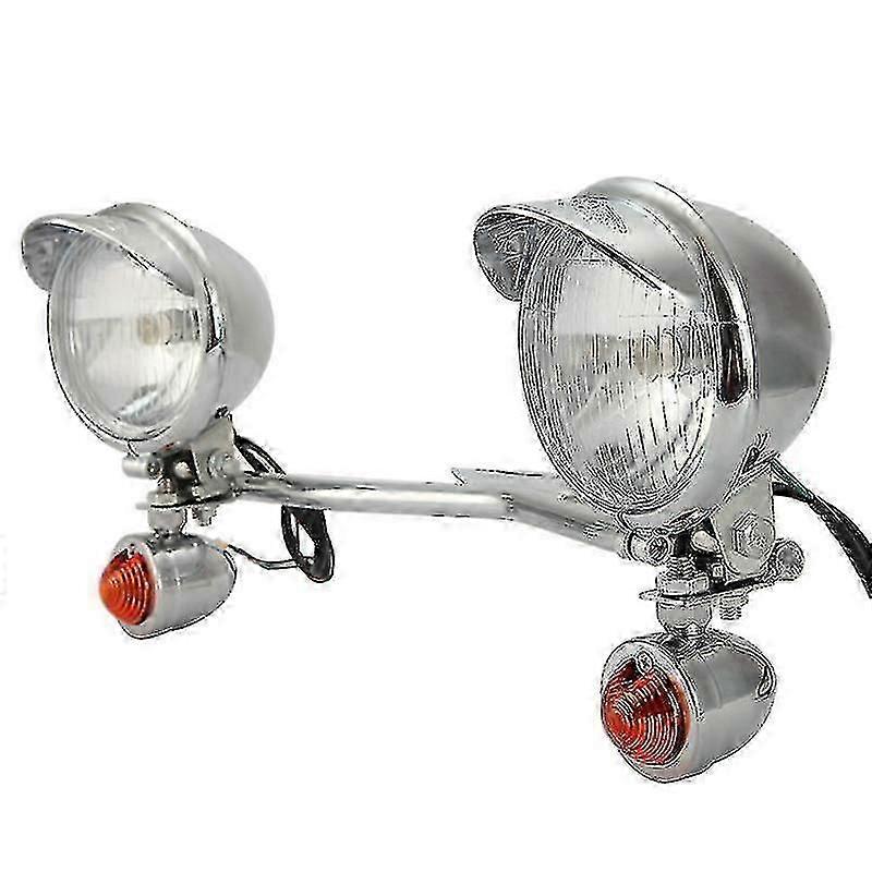 12V Universal Motorcycle Headlight Passing Fog Light Front Turn Signal Lamp Bracket Mounting Holder For Honda/Yamaha/Kawasaki Motorcycle Knee & Shin G
