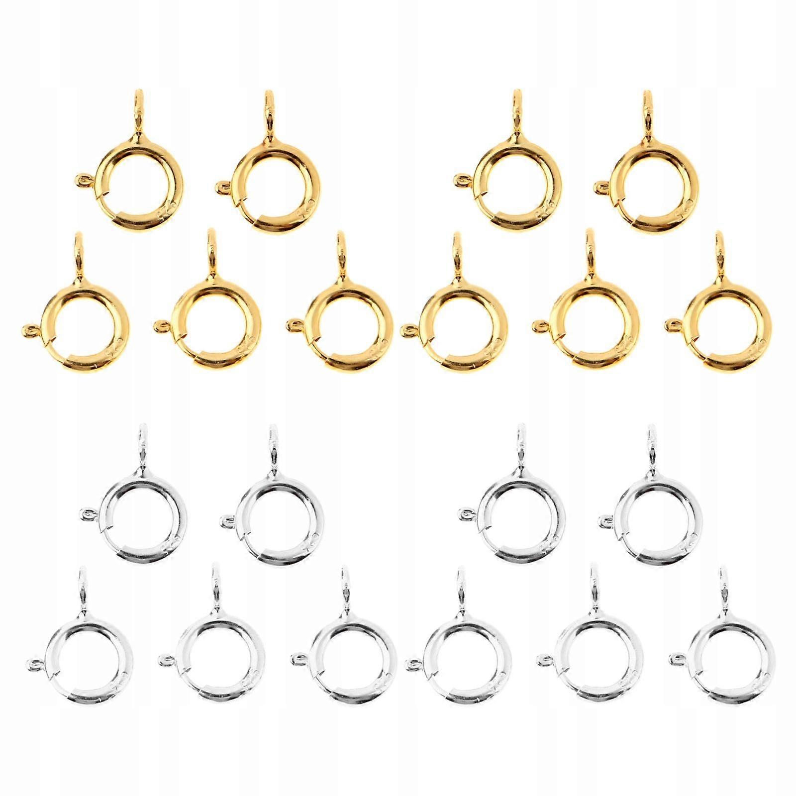 Pack Of 20 Open Opening Spring Rings Clasps For