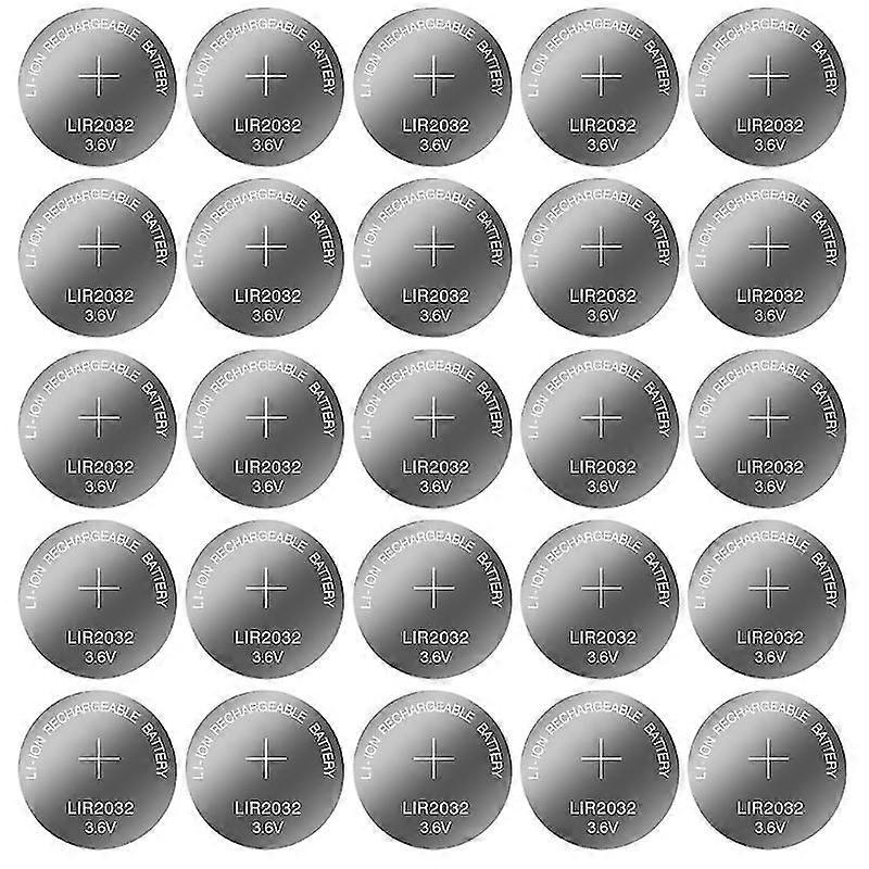 5/10/15/20/25/30pcs LIR2032 Rechargeable Lithium Button Cell Batteries Set