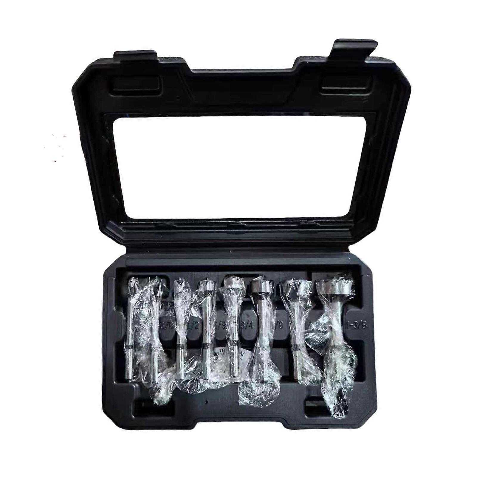 8Pcs Forstner Drill Bits Woodworking Self Centering Hole Saw Cutter Tool 1/4" to 1-3/8" Forstner Drill Bits