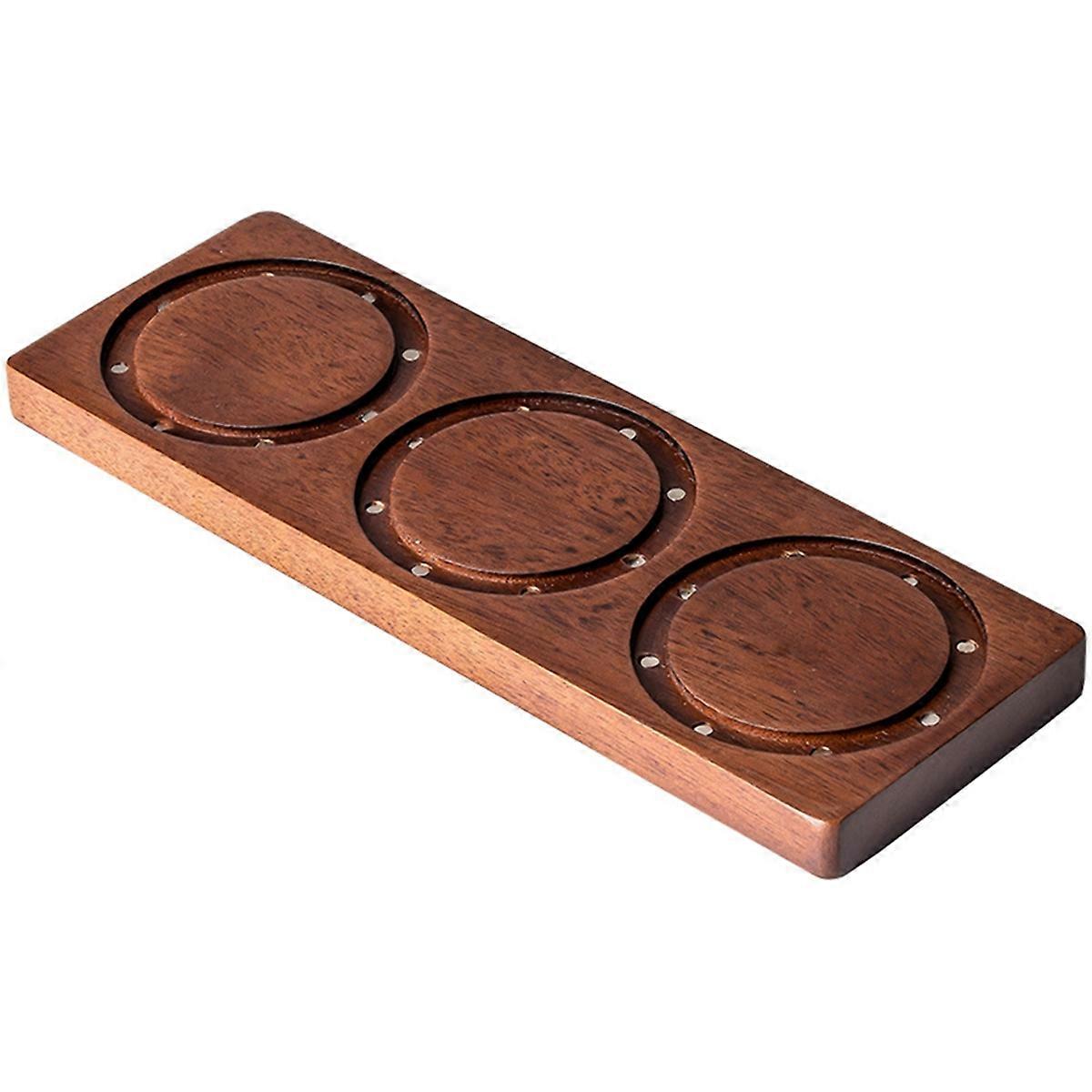 Magnetic Coffee Basket Storage Rack,51mm Redwood Wall-Mounted Holder with Magnet Adsorption for Esp