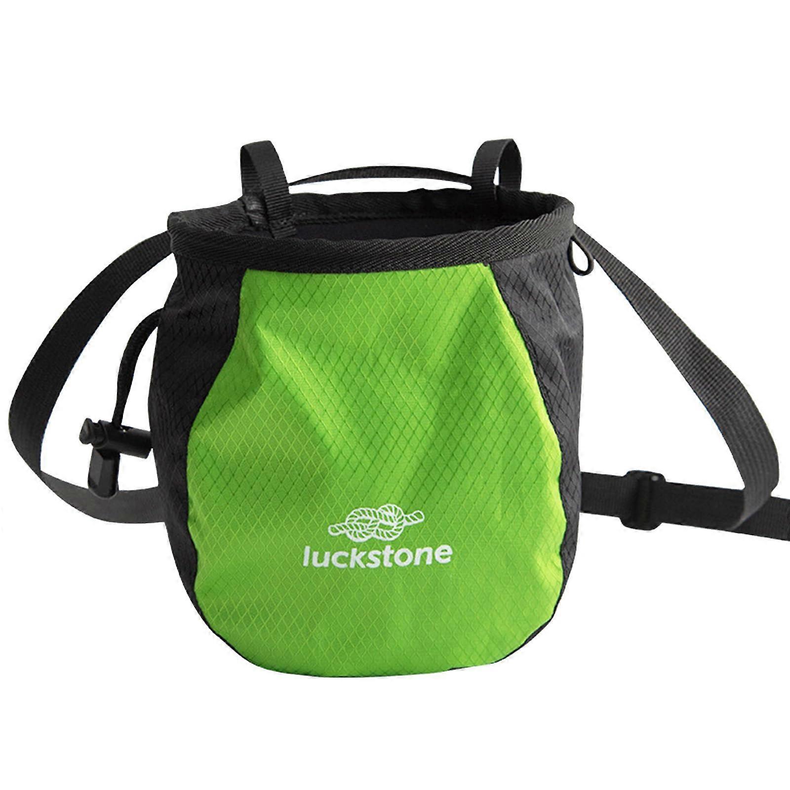 Climbing Chalk Bag Outdoor Bouldering NonSlip Drawstring Adjustable Green