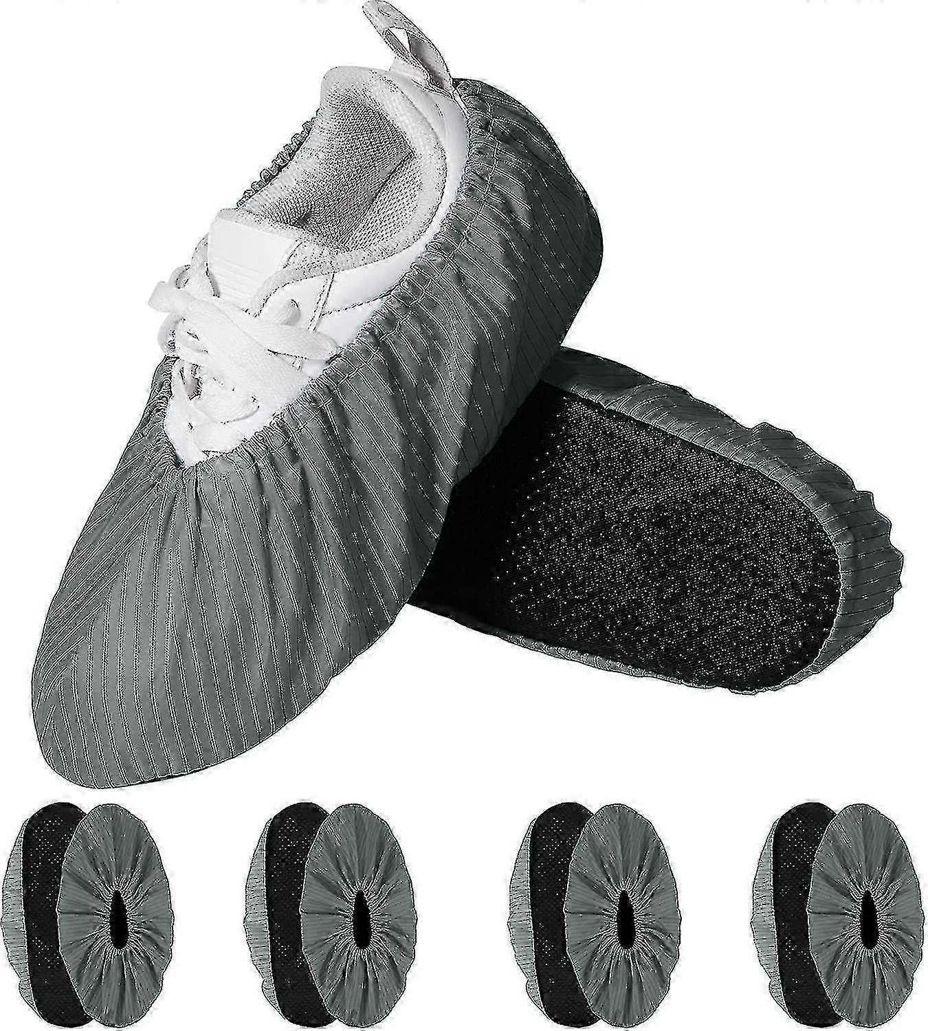 10 Pack Reuseable Shoes Covers, Washable Overshoes With Non-slip Sole, Durable Shoes Protectors For Hospital, House, Clinic, Laboratory, Ect-AM