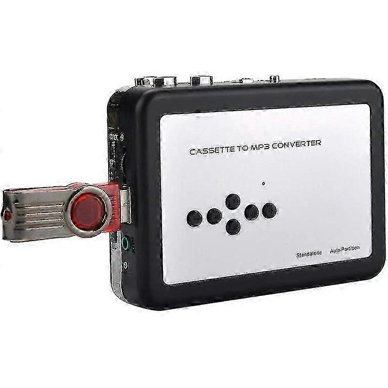 Cassette Player Tape Recorder to Digital MP3 Converter, USB Cassette Capture, Direct Record to USB Drive, No Computer Needed