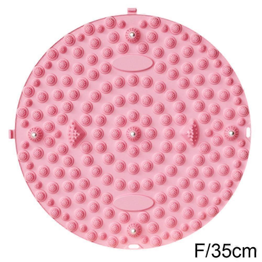 Pink 35CM(F)$Foot Yoga Massage Finger Pressing Mat Muscle Relaxation Round Exercise Mat TPE Material Round Toe Pressing Mat Massage Mat