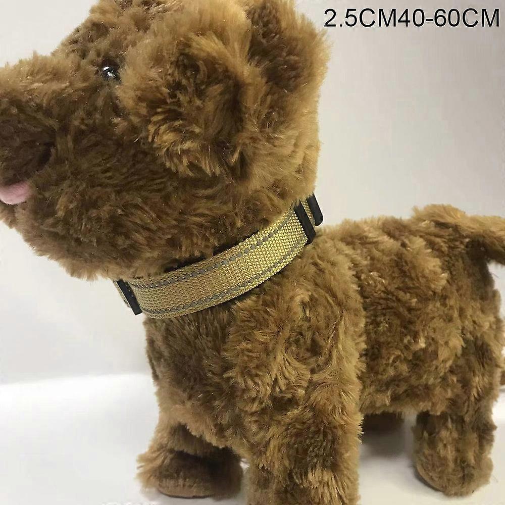 L Size 40-60cm Adjustable Reflective Dog Collar with Safety Locking Buckle 2.5cm Wide