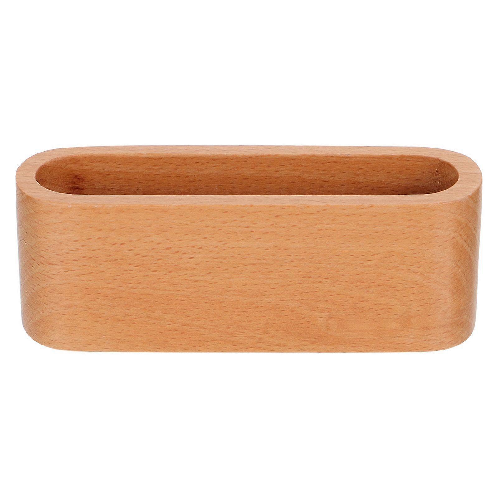 1pc Compact Table Storage Box Wooden Box Memo Message Box Photo Box for Office Use