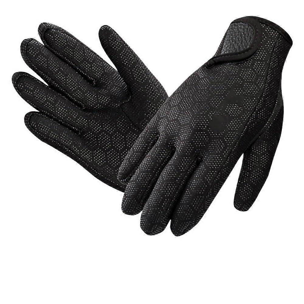 Diving Gloves Pack of 2 1.5 mm Swimming Snorkelling Diving Gloves for Adults Women Men Neoprene Gloves (Color : Black, Size : L)