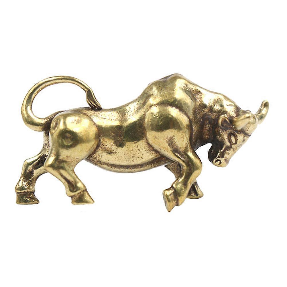 Brass Bull Keychain Charms for DIY Jewelry Lightweight Retro Pendant for Keychains, Necklaces, Bracelets Unique Auspicious Design for Special