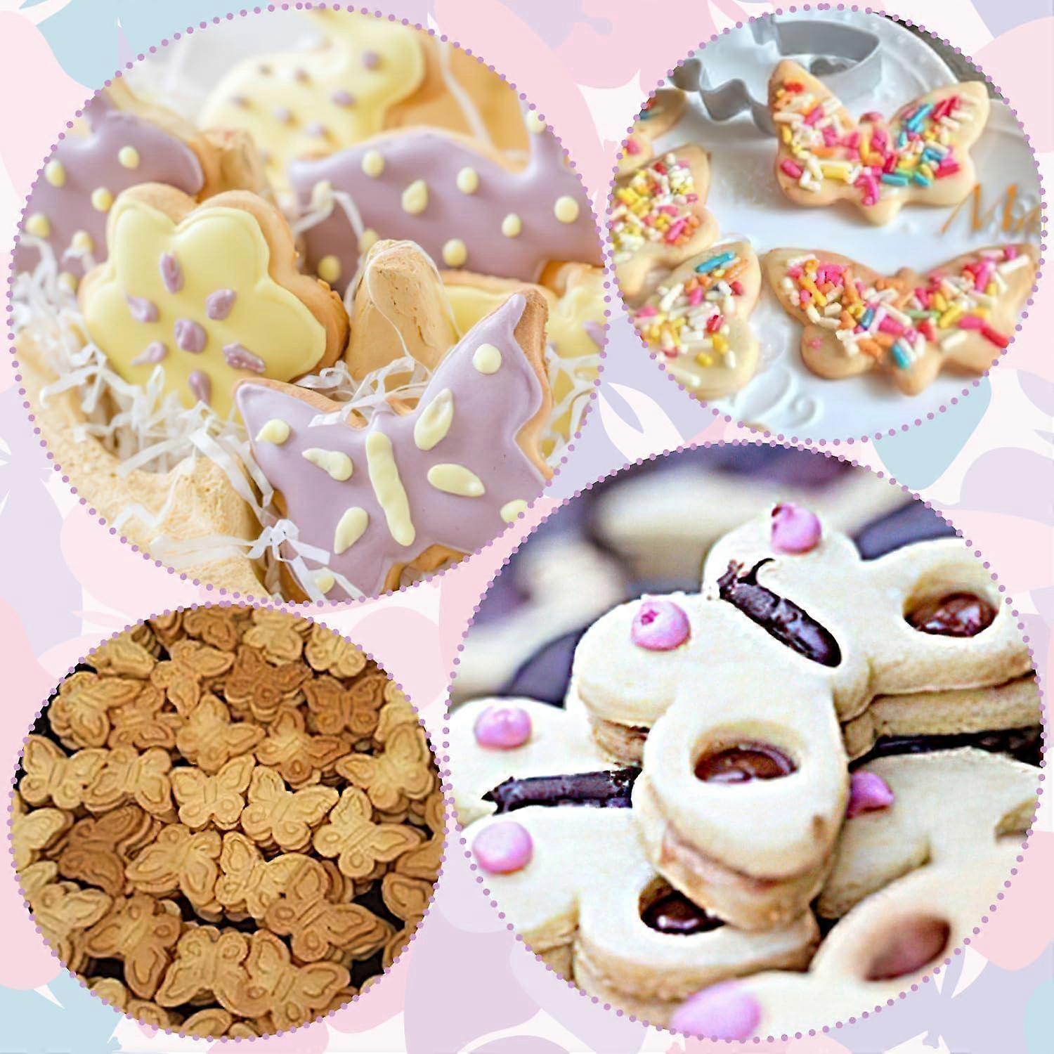 5Pcs Butterfly Biscuit Cutter Stainless Cookie Cutter Pastry Cutter Cookie Cutter Decorating