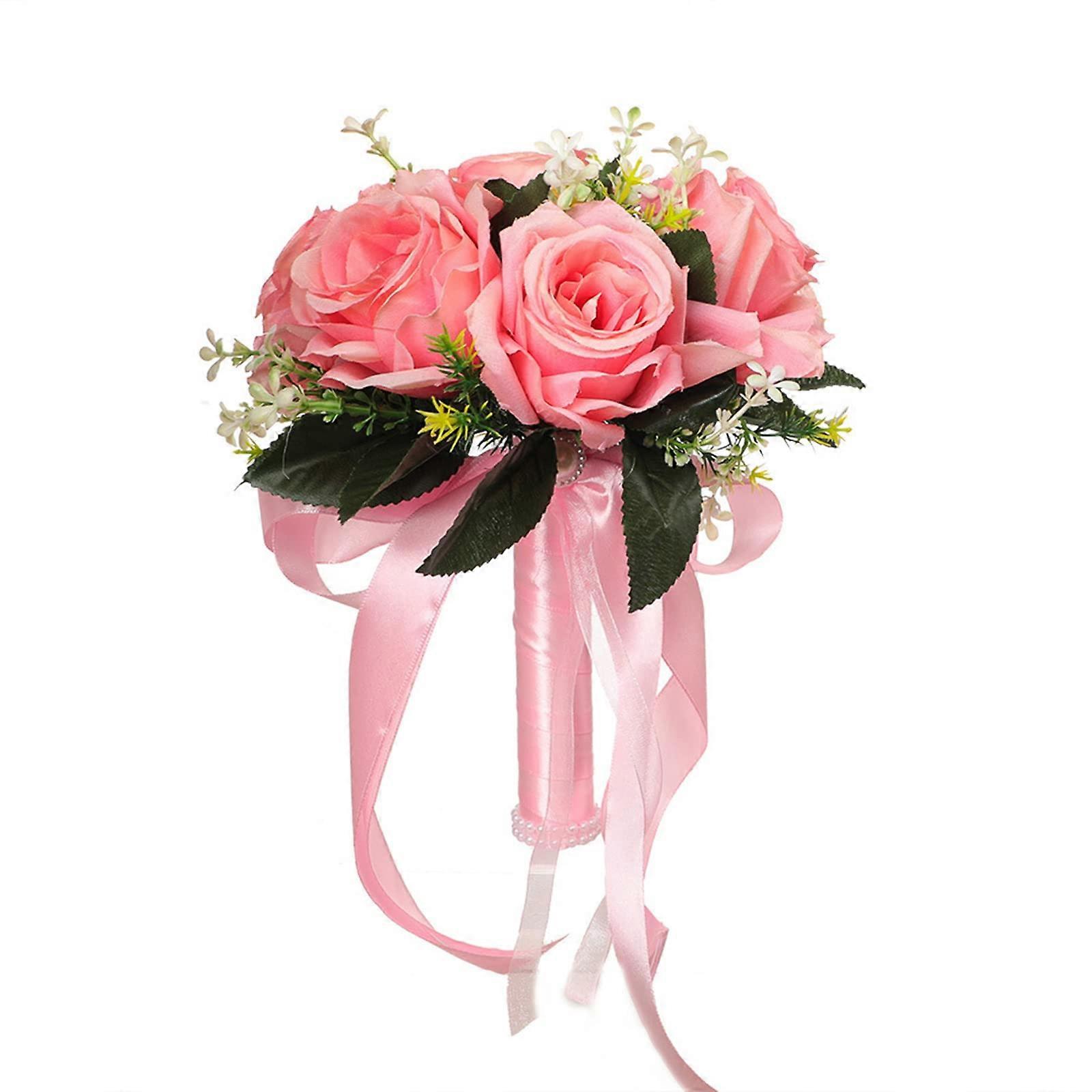 Romantic rose bouquet for wedding, bridesmaid, silk, artificial flower