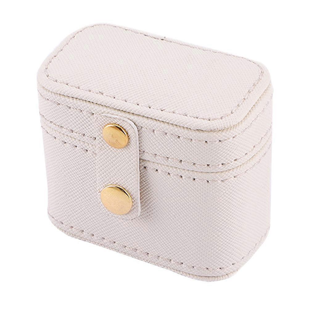 Jewelry Display Box Storage Organizer Ring Packing Case Pearl White Rectangular 1Set